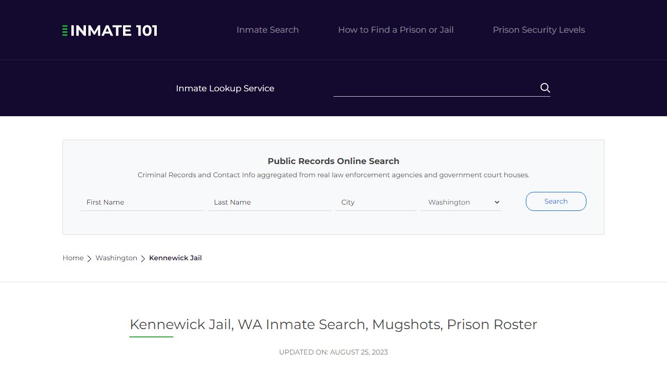 Kennewick Jail, WA Inmate Search, Mugshots, Prison Roster